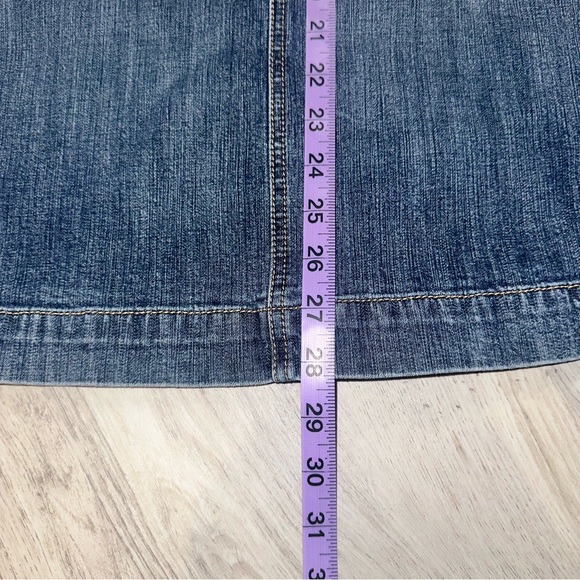 💝Wrangler Aura for Women Midi Denim Skirt Back Slit Size 6 x 32 - Picture 7 of 10